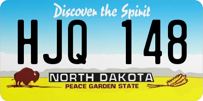 ND license plate HJQ148