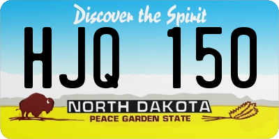 ND license plate HJQ150