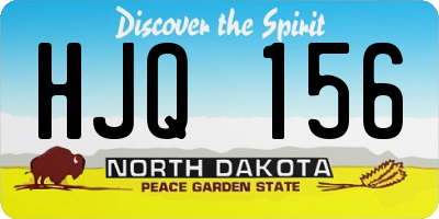 ND license plate HJQ156