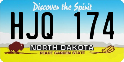 ND license plate HJQ174