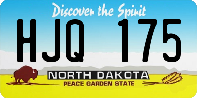 ND license plate HJQ175