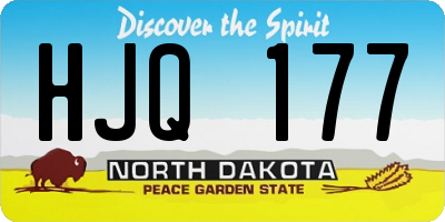 ND license plate HJQ177