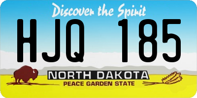 ND license plate HJQ185