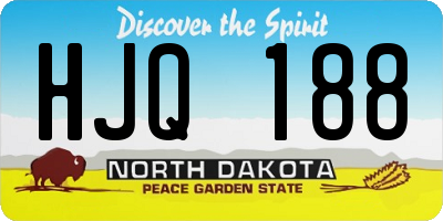 ND license plate HJQ188