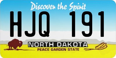 ND license plate HJQ191