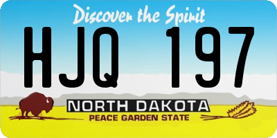 ND license plate HJQ197
