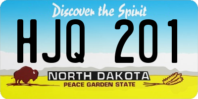 ND license plate HJQ201