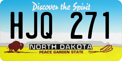 ND license plate HJQ271
