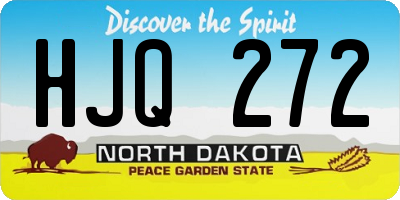 ND license plate HJQ272