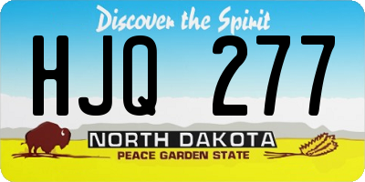 ND license plate HJQ277