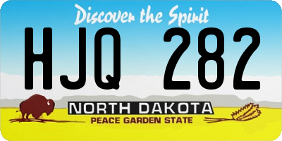 ND license plate HJQ282