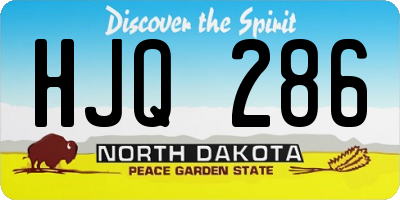 ND license plate HJQ286