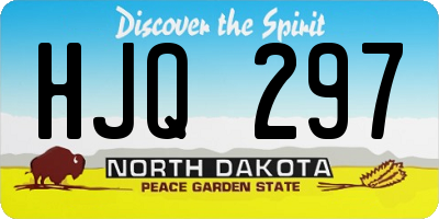 ND license plate HJQ297