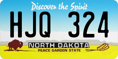 ND license plate HJQ324
