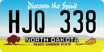 ND license plate HJQ338