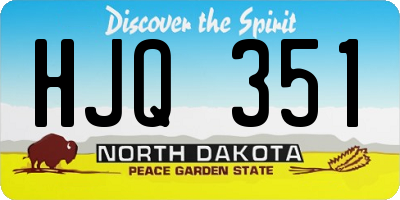ND license plate HJQ351