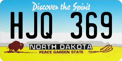 ND license plate HJQ369