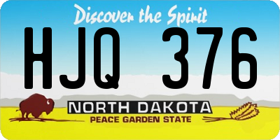 ND license plate HJQ376