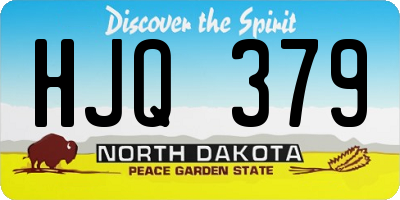 ND license plate HJQ379