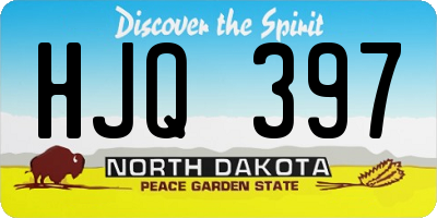 ND license plate HJQ397