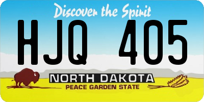 ND license plate HJQ405