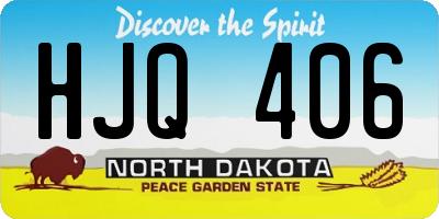 ND license plate HJQ406