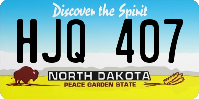 ND license plate HJQ407