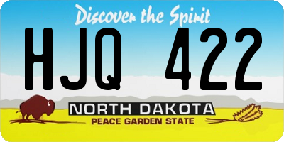 ND license plate HJQ422