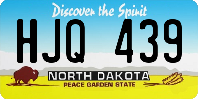 ND license plate HJQ439