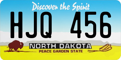 ND license plate HJQ456