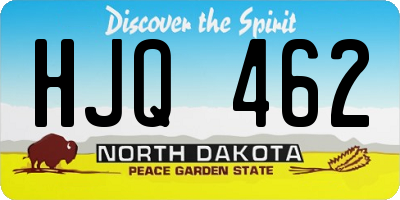 ND license plate HJQ462