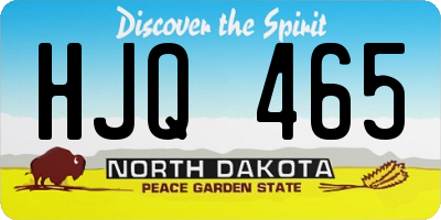 ND license plate HJQ465