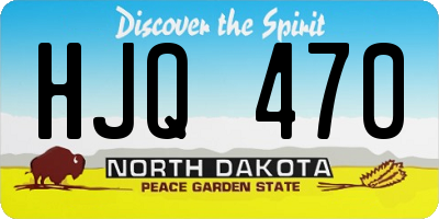 ND license plate HJQ470