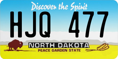 ND license plate HJQ477