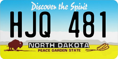 ND license plate HJQ481