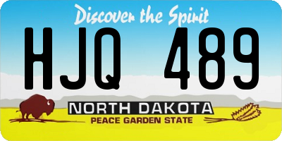 ND license plate HJQ489