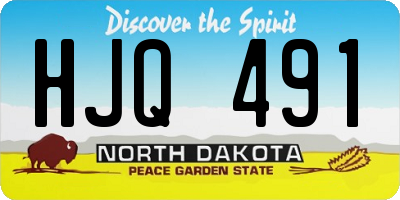 ND license plate HJQ491
