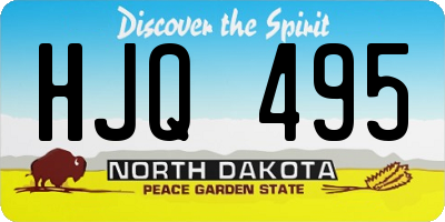 ND license plate HJQ495