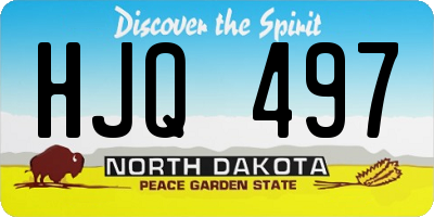 ND license plate HJQ497