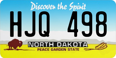 ND license plate HJQ498