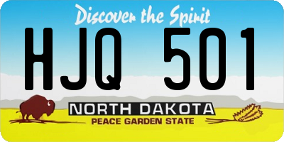 ND license plate HJQ501