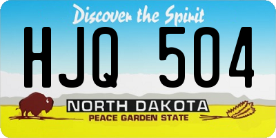 ND license plate HJQ504