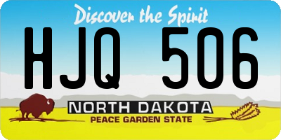 ND license plate HJQ506