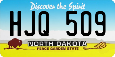 ND license plate HJQ509