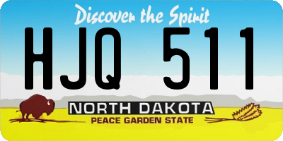 ND license plate HJQ511