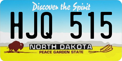 ND license plate HJQ515