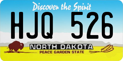 ND license plate HJQ526