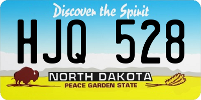 ND license plate HJQ528