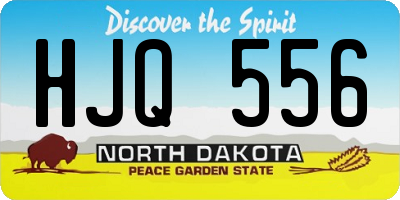 ND license plate HJQ556