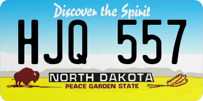 ND license plate HJQ557